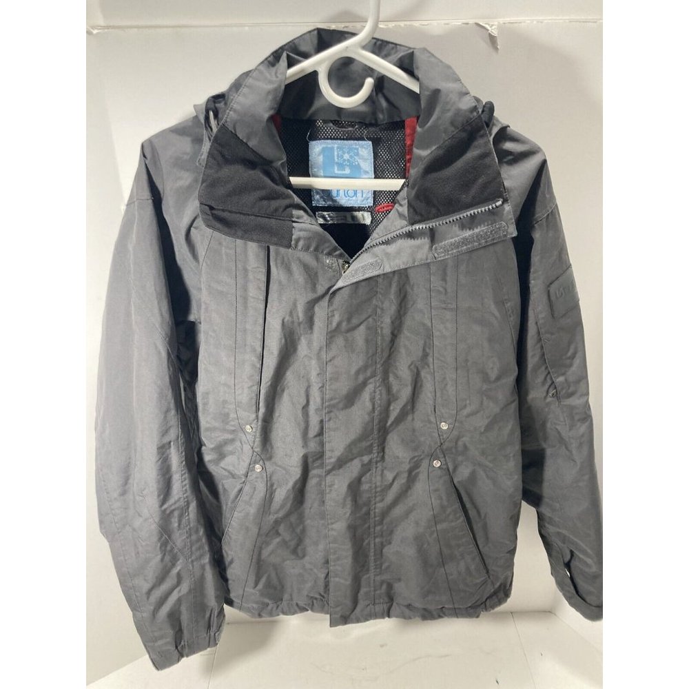 Burton Snowboard Jacket Ski Zip Up Soft Shell Hooded Jacket Grey Women’s Medium
